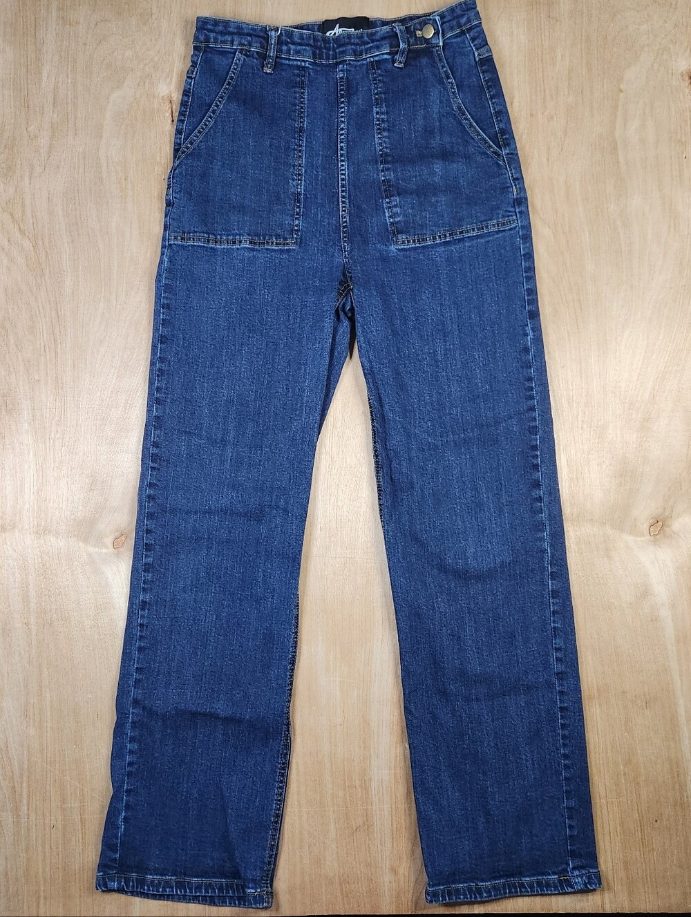Astro Bettie Retro Medium Wash Straight Leg Jeans - Blue